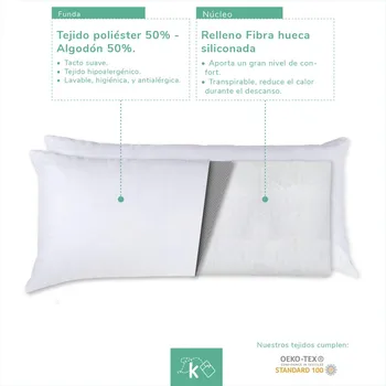 Almohada de fibra hueca | Básico, cómodo y adaptable